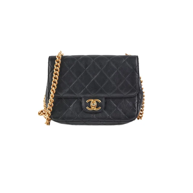 Chanel Seasonal Square Flap Black in Black from The Purse Affair