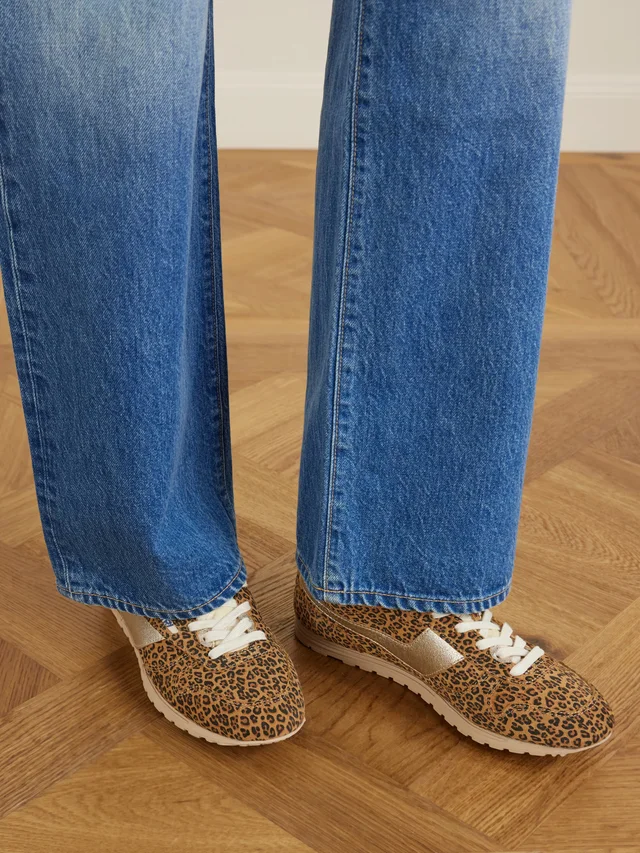 AUTRY Windspin leopard-print knit and suede sneakers, photo 2 of 2 from NET-A-PORTER (Canada)