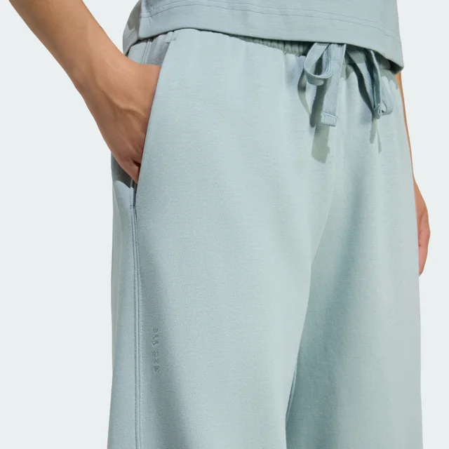 Adidas ALL SZN Fleece Loose Wide-Leg Pants in Green, photo 6 of 6 from adidas (US)