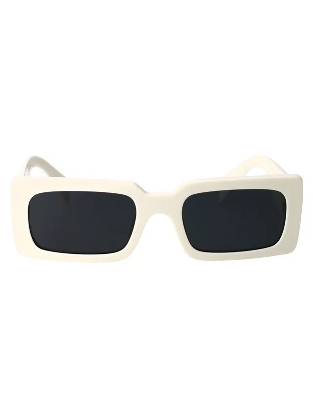 Prada 0pr Talcum White Acetate Rectangle Sunglasses in White from HEWI