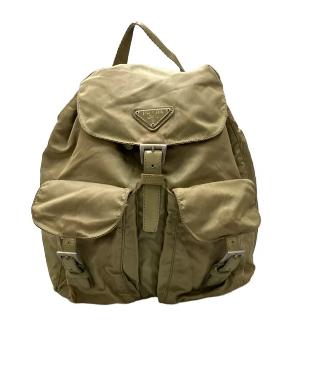 Prada Backpack Khaki in Green from The Reluxe