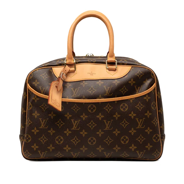 Brown Louis Vuitton Monogram Deauville Handbag in Brown Coated canvas from Designer Revival