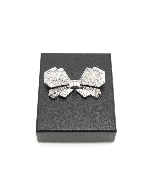 Chanel Rhinestone Ribbon Brooch from A Retro Tale, photo 2 of 3