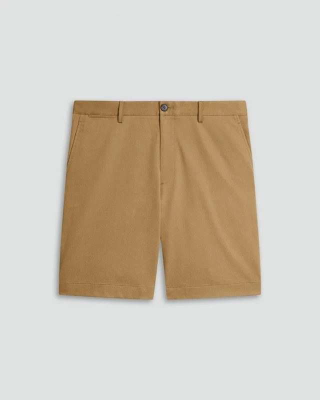 Theory Standard Chino Short in Moonsoft Cotton in FRESH KHAKI 97% Cotton, 3% Spandex, photo 7 of 10 from Theory