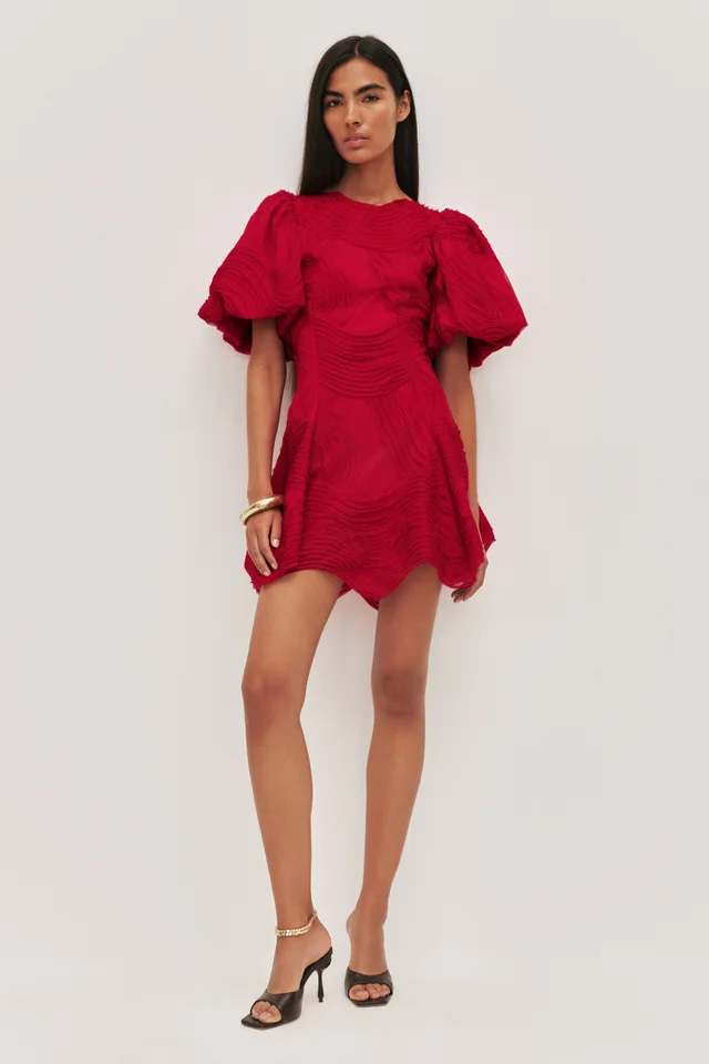 AJE Wave Mini Dress in Red from Aje, photo 1 of 1