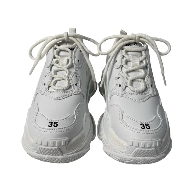 Balenciaga Triple S Sneakers in Leather from The Reluxe