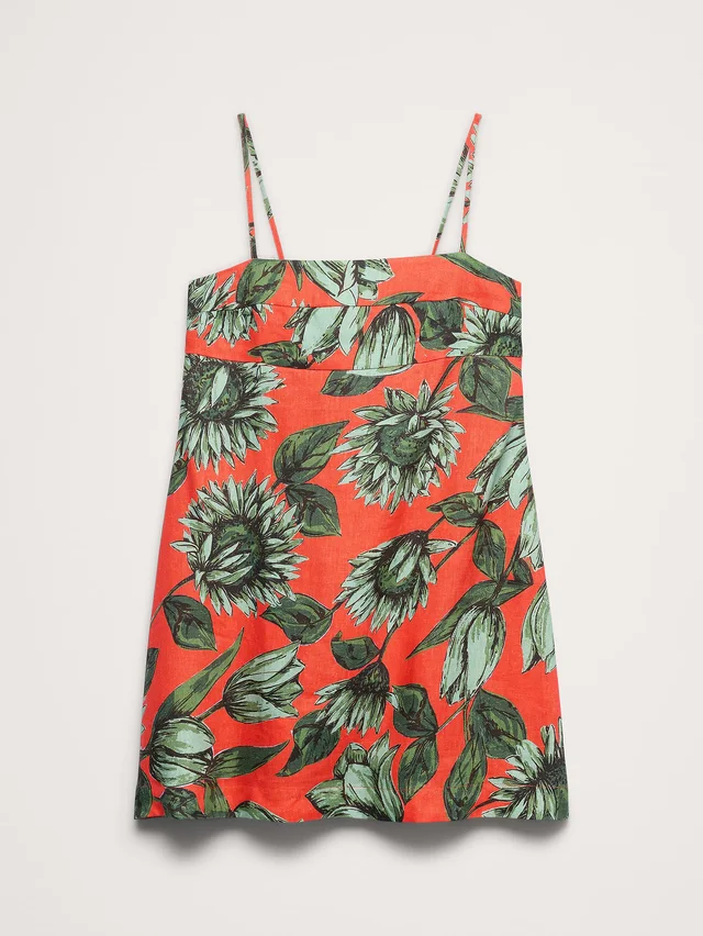 Banana Republic Strappy Linen Mini Dress in Red Floral, photo 4 of 5 from Banana Republic (US)