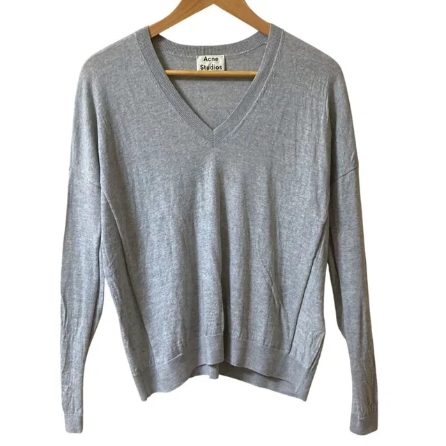 Acne Studios V-Neck Knit Sweater from LuxUness