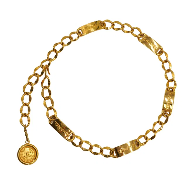 Chanel Vintage Chain Belt Logo Accessory from Luxury Promise