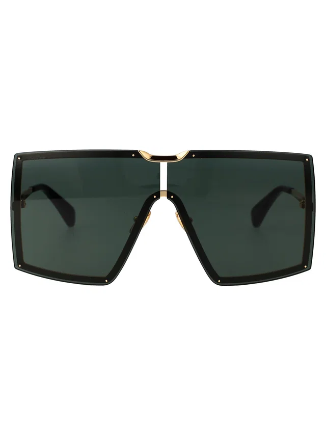 Max Mara Mm0117 Gold Metal Square Sunglasses in Gold from HEWI