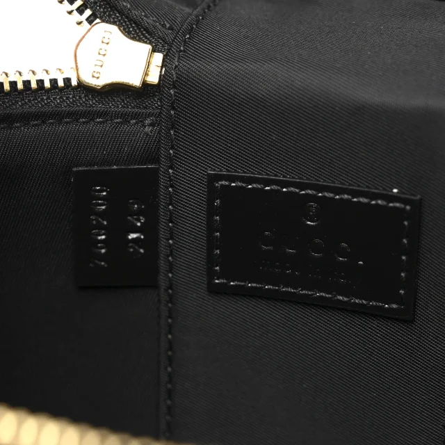 Gucci Mini Bamboo Top Handle Shoulder Bag Black in Black Calfskin from FASHIONPHILE, photo 7 of 10