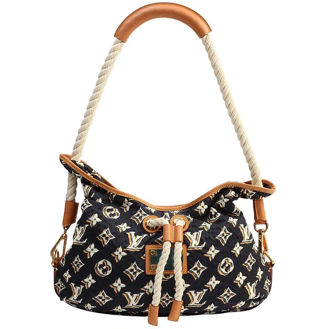 Louis Vuitton 2009 Cruise Line Bulle MM Marine in Navy Nylon from VINTAGE QOO TOKYO