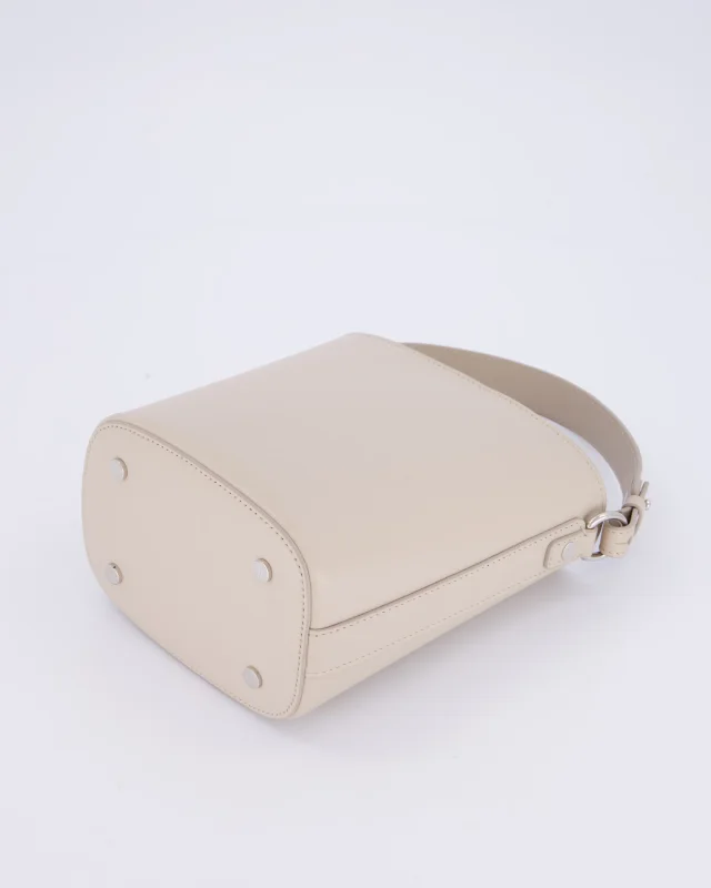 Loro Piana Beige Crossbody Bucket Bag in Beige Calfskin from Sellier, photo 18 of 18