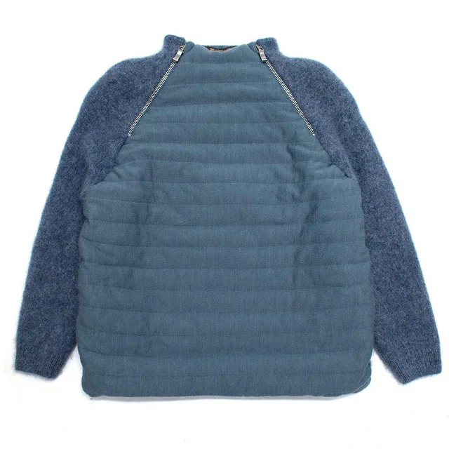 Loro Piana Quilted Wool & Cotton Blend Sweater in Wool from HEWI