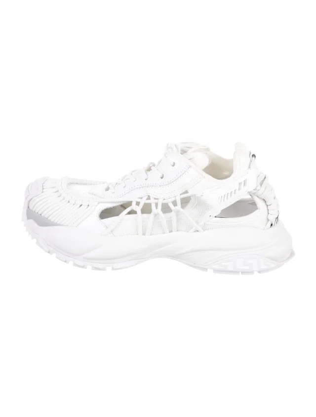 Versace Leather Sneakers w/ Tags in white Leather from The RealReal