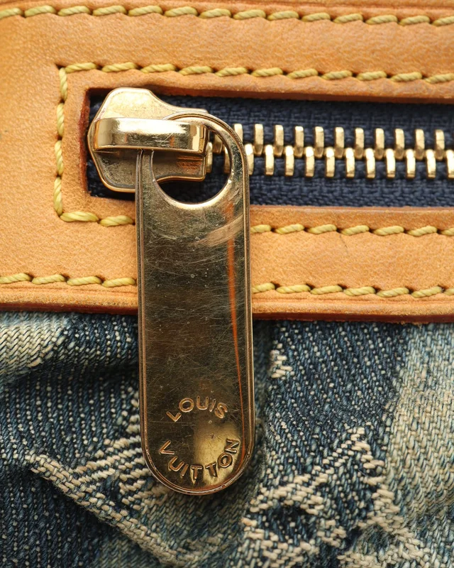 Louis Vuitton Monogram Porte Epaule Raye MM Bag in Denim from A Retro Tale, photo 8 of 13