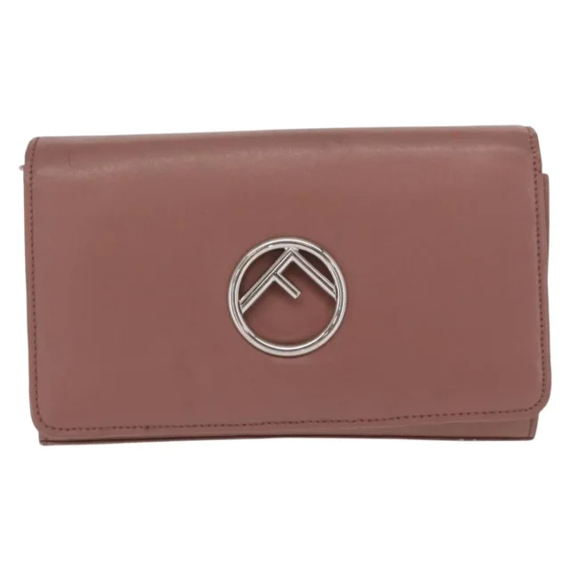 Fendi F Is Wallet On Chain Leather Pink Bag in Pink Leather from HEWI, photo 20 of 24