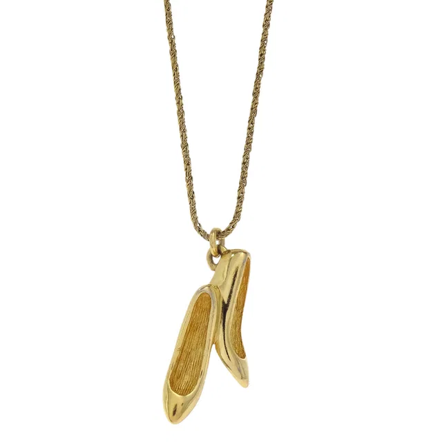 Dior Pumps Necklace Pendant Gold in Gold from AMORE Vintage Tokyo
