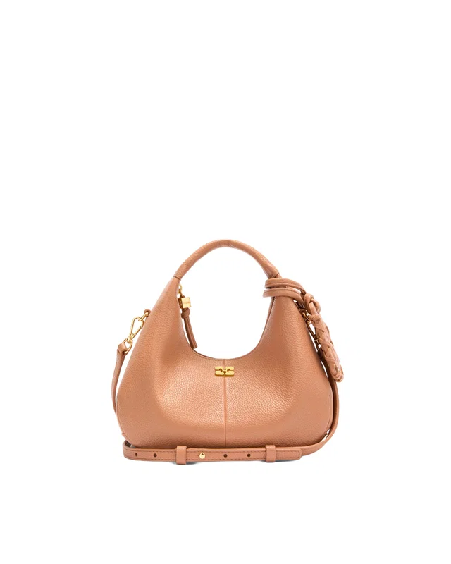 GANNI Eco-Friendly Polyurethane Hobo Bag — Brown in Brown from HEWI