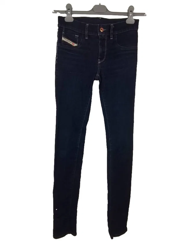 Diesel Straight Fit Jeans Blue Size: 26 in Blue Cotton from Oxfam Online Shop