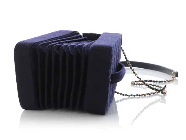 Chanel Navy Paris-Hamburg Accordion Bag in Navy Wool from Ann's Fabulous Finds, photo 7 of 10