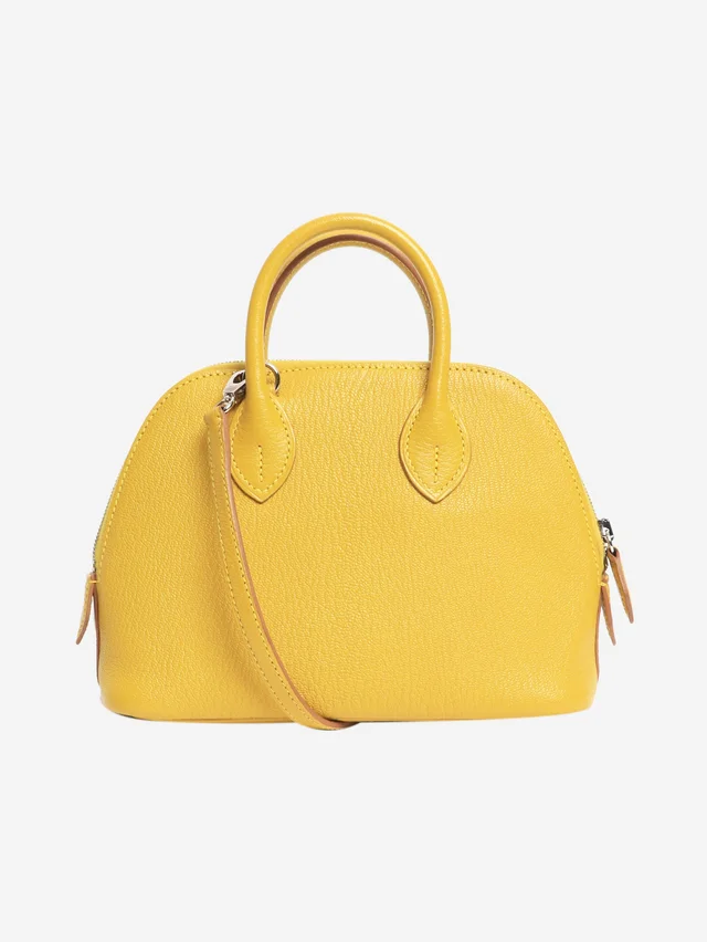 Hermès Yellow mini Bolide bag in Yellow Leather from Sign of the Times