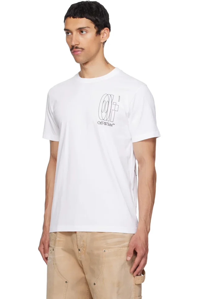 Off-White White Big Double Arrow Slim T-shirt, photo 4 of 5 from SSENSE