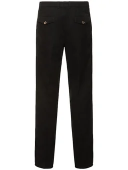 Brunello Cucinelli Straight Trousers with Pleats in 100% Cotton, photo 5 of 5 from LUISAVIAROMA