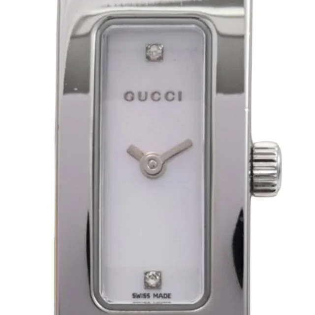 Gucci Rectangular Watch 3900L Quartz White Shell in White from VINTAGE QOO TOKYO, photo 5 of 8