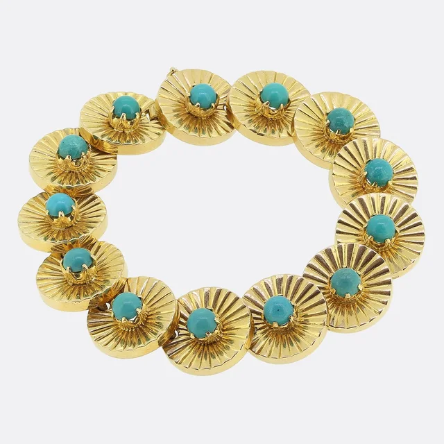 Boucheron Vintage Turquoise Bracelet in Blue from The Vintage Jeweller
