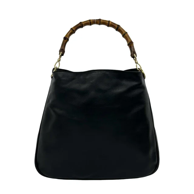 Gucci Bamboo Leather 2way Bag in Black Leather from LuxUness, photo 3 of 10