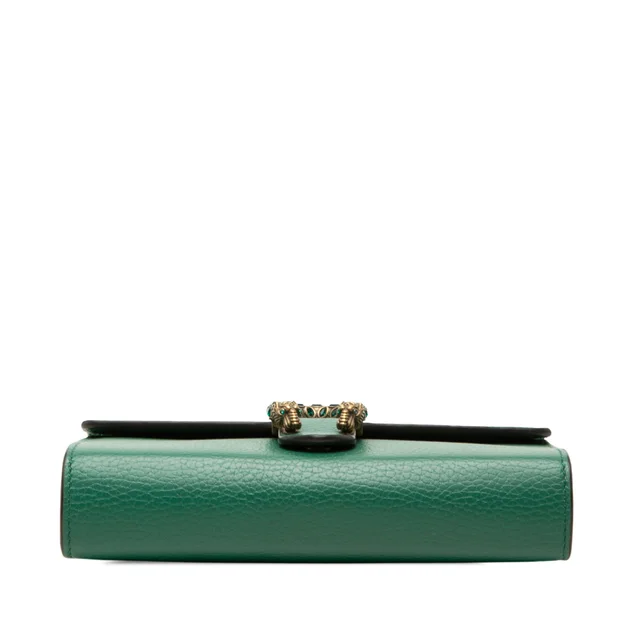 Green Gucci Calfskin Dionysus Wallet on Chain Crossbody Bag in Green Calfskin from Designer Revival, photo 2 of 2