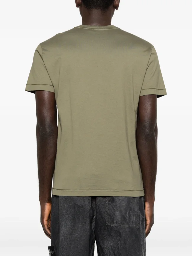 Stone Island 2100027 60/2 cotton jersey T-shirt in Green, photo 4 of 5 from FARFETCH