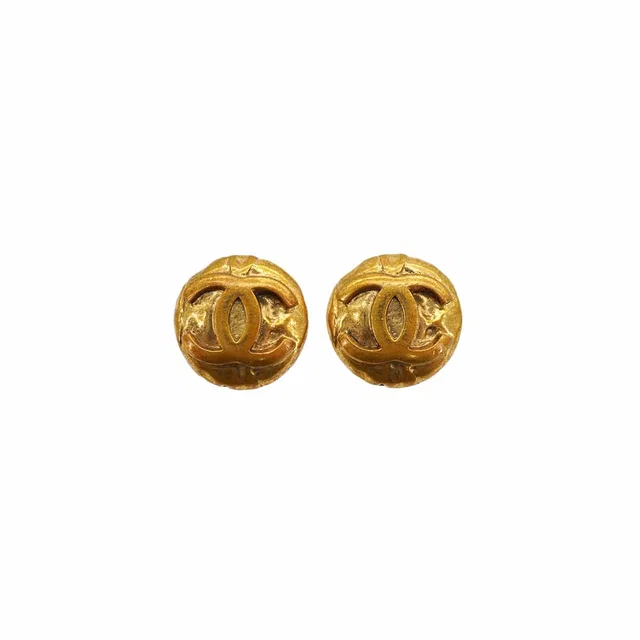Chanel Vintage Earrings Round Cocomark Accessory 97P from Luxury Promise