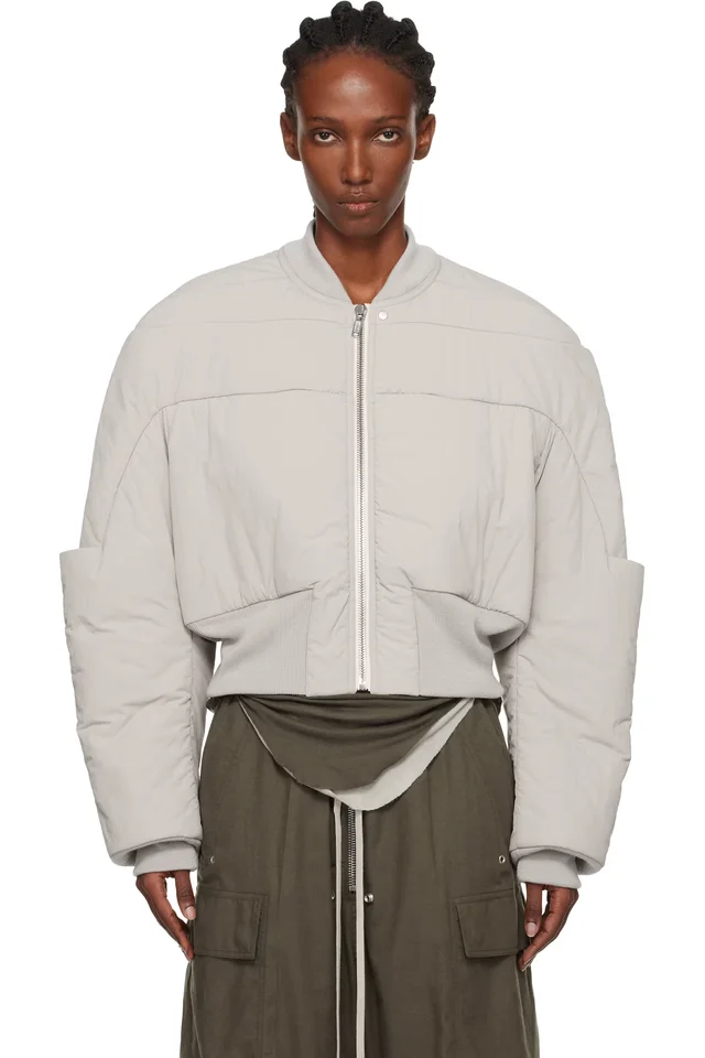 Off-White Concordians Girdered Cropped Bomber Down Jacket, image 1 of 1 from SSENSE