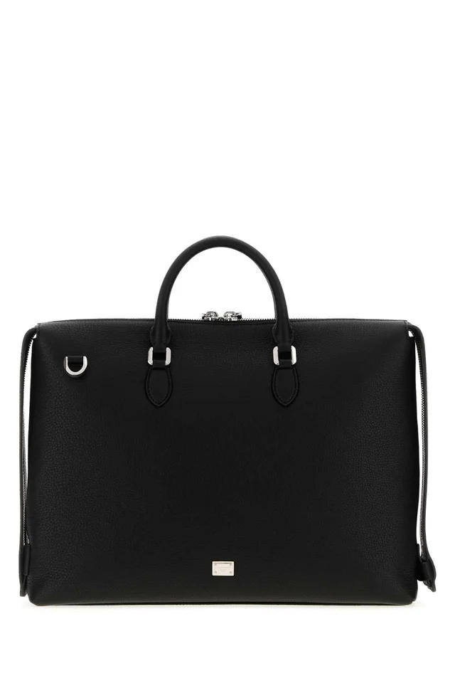 Dolce & Gabbana Calf Leather Top Handle Bag — Black in Black Calfskin from HEWI, photo 2 of 2