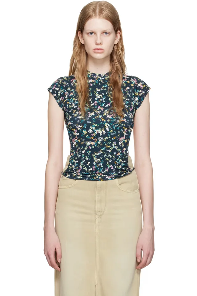 Isabel Marant Etoile Blue Juvia T-Shirt, image 1 of 1 from SSENSE