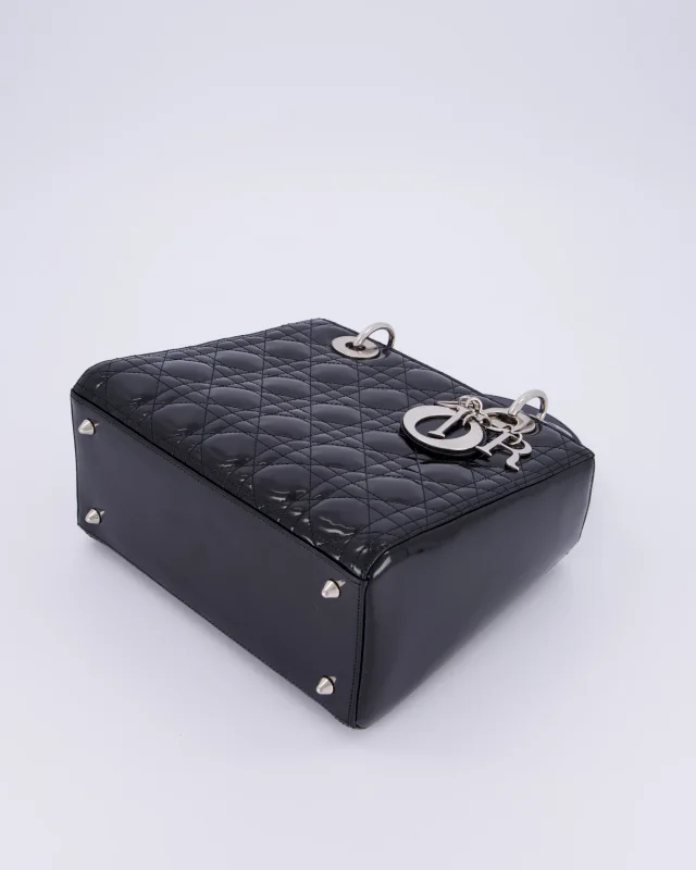 Black Patent Medium Lady Dior Bag in Black Patent leather from Sellier, photo 18 of 18