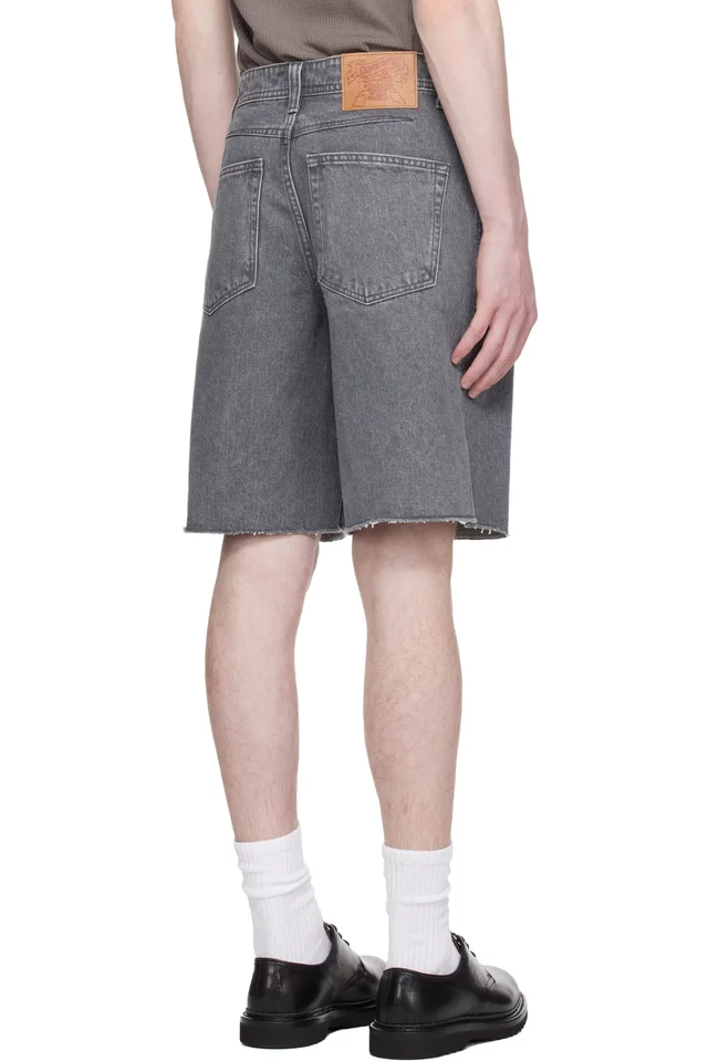 COOR Gray Washed Cutoff Denim Shorts, photo 3 of 5 from SSENSE
