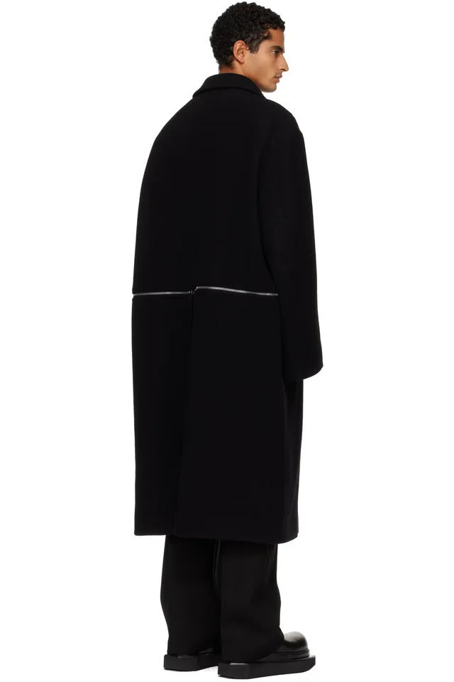 Rick Owens Black Concordians Blixa Jumbo Mac Coat, photo 3 of 5 from SSENSE
