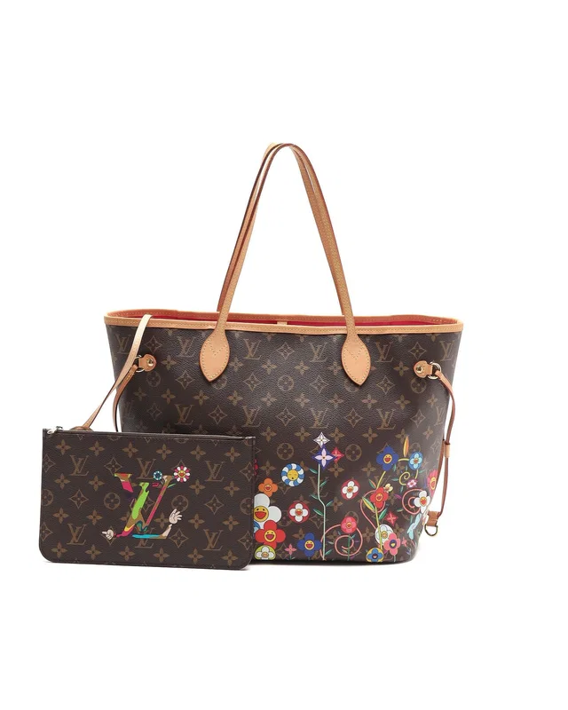 Louis Vuitton Monogram Neverfull Murakami 20th Anniversary MM Tote Bag in Coated canvas from A Retro Tale