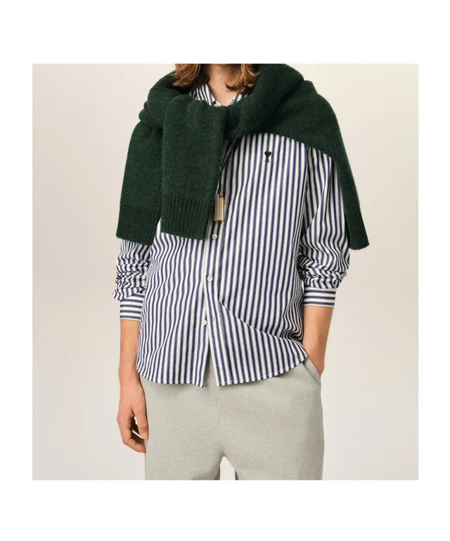 Ami Paris AMI Ami De Coeur Striped Shirt, photo 2 of 6 from SENSER