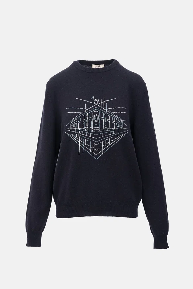 Hermès Cashmere Intarsia Sweater in Cashmere from VSP Consignment