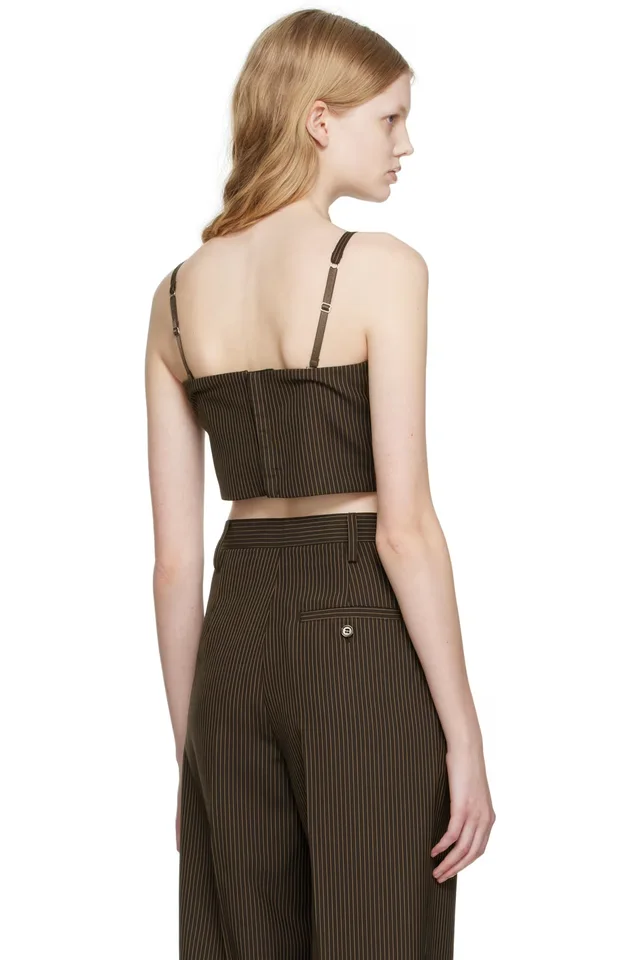 Maiden Name Brown Maria Tank Top, photo 3 of 4 from SSENSE