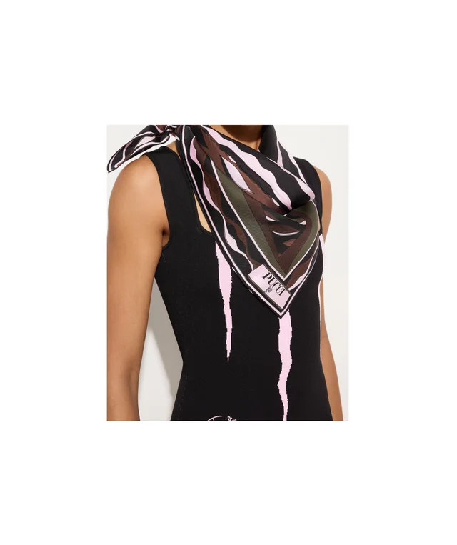 Emilio Pucci Mixed Print Silk Scarf, photo 4 of 4 from SENSER