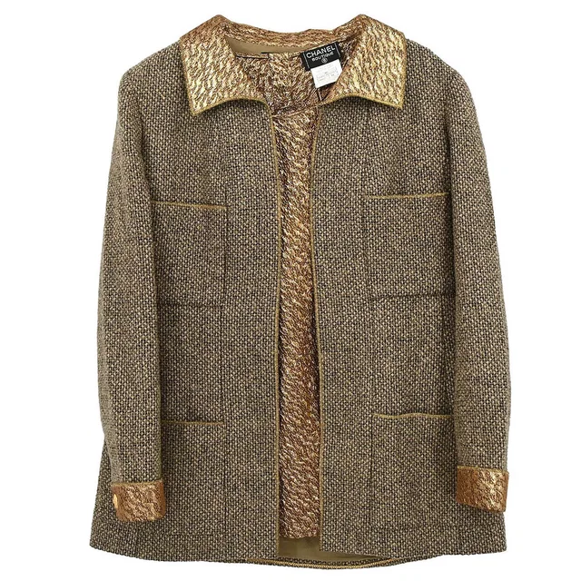 Chanel 1996 Tweed Jacket Top Set #44 in Tweed from AMORE Vintage Tokyo