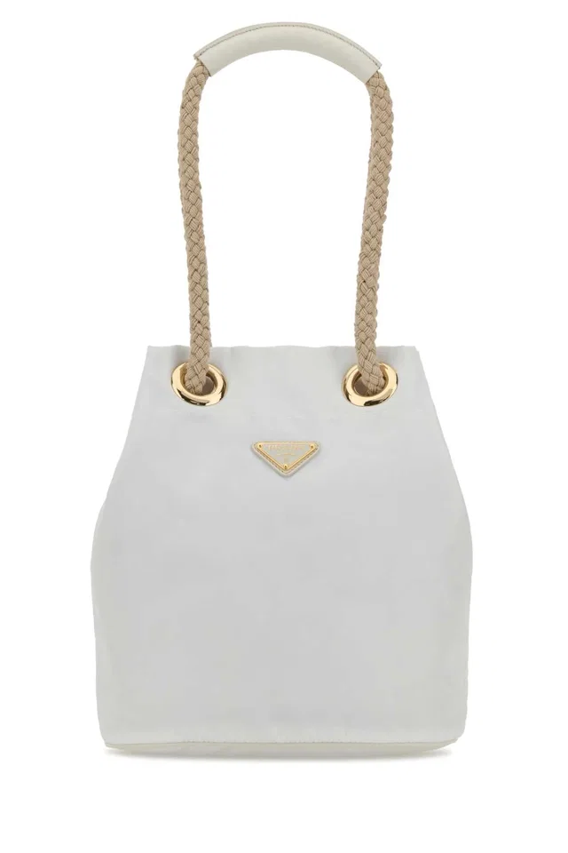 Prada Bucket Bag — White in White Nylon from HEWI