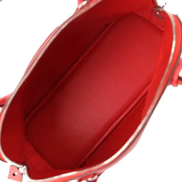 Hermès Bolide 31 Rouge Pivoine Clemence Palladium Hardware in Red Clemence leather from Madison Avenue Couture, photo 8 of 9