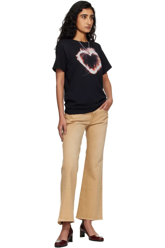 R13 Khaki Joan Cropped Flare Jeans, photo 4 of 4 from SSENSE