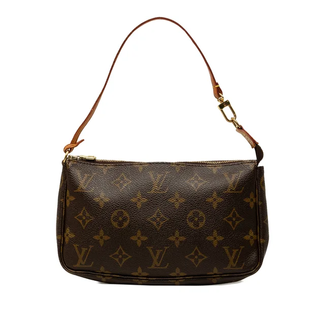 Brown Louis Vuitton Monogram Pochette Accessoires Shoulder Bag in Brown Coated canvas from Designer Revival, photo 1 of 1